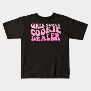 Girls Cookie Dealer Scout groovy Cookie scouting lover Women Kids T-Shirt